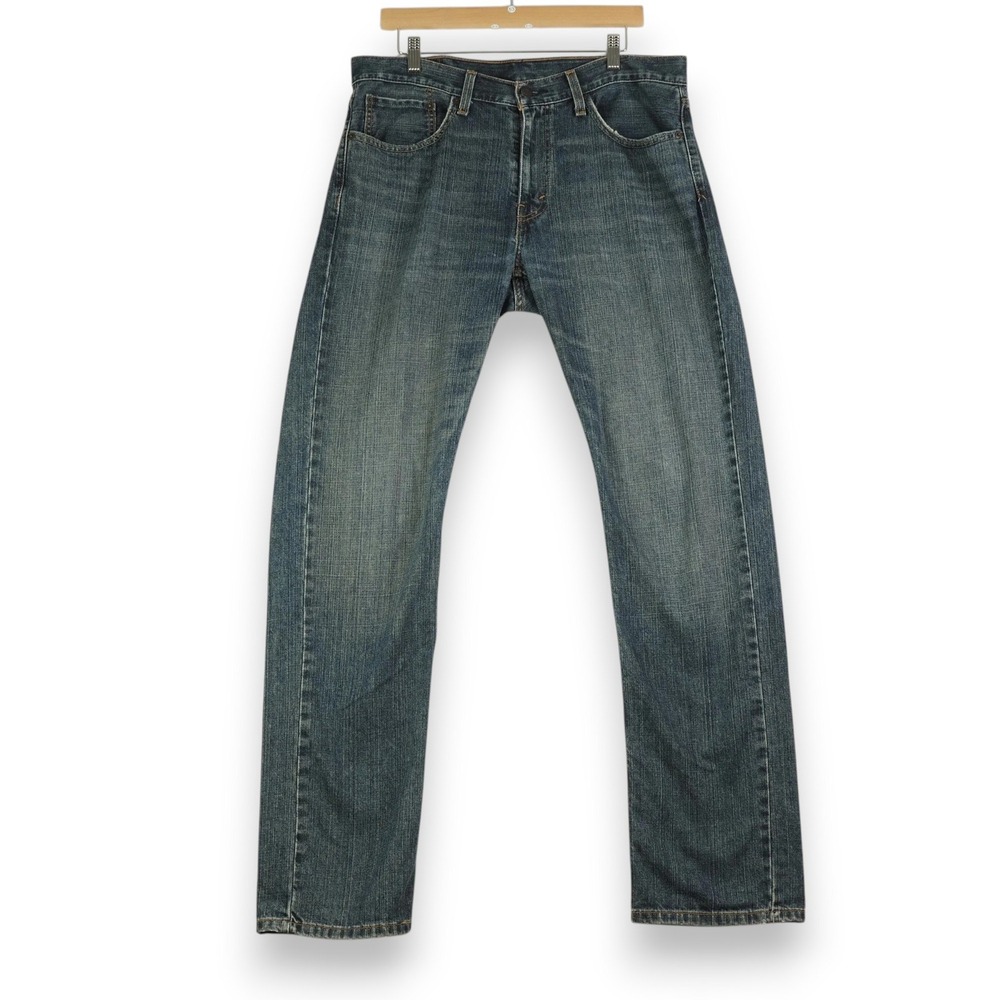Levis Mens 559 Jeans 33x34 Blue Medium Wash WaterLess Relaxed Straight Cotton